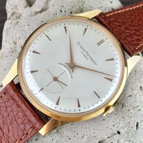 Stunning Vintage 1960's Oversized Girard Perregaux Hand-Winding Wristwatch 18K GP -  Mint Condition