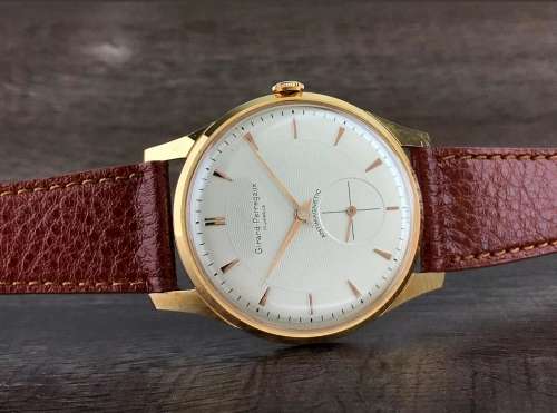 Stunning Vintage 1960's Oversized Girard Perregaux Hand-Winding Wristwatch 18K GP -  Mint Condition