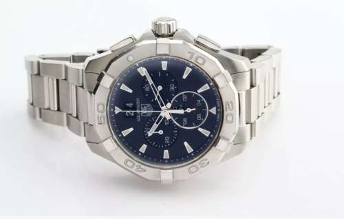 Stunning Tag Heuer Black / Stainless Steel Aquaracer 43mm Chronograph Ref# CAY1110-0