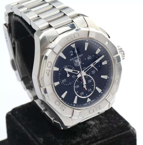 Stunning Tag Heuer Black / Stainless Steel Aquaracer 43mm Chronograph Ref# CAY1110-0