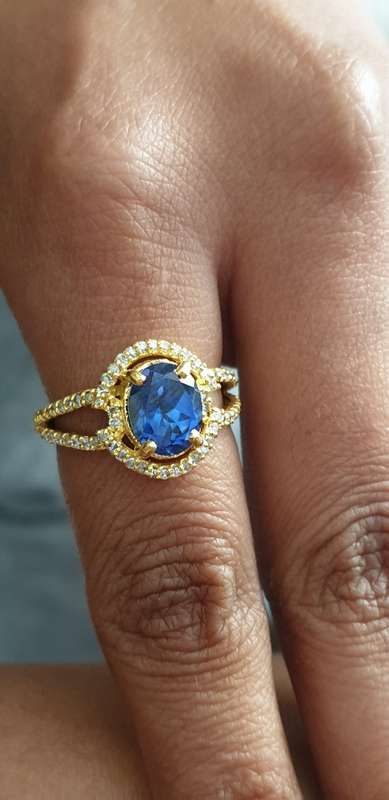 IGI Certified Breathtaking 14K YELLOW Gold Ring 1.60ct Natural Diamonds & Untreated VS Tanzanite