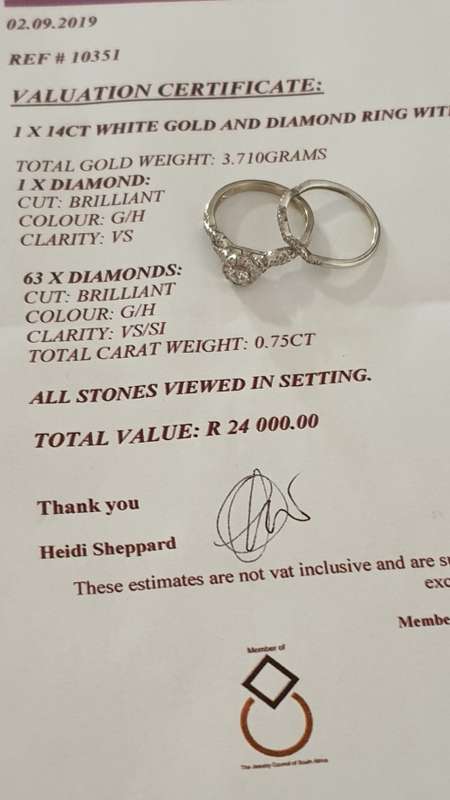 Breathtaking 14K White Gold Bridal Engagement & Wedding Band Ring Set 0.75ct Natural Diamonds ! VS !