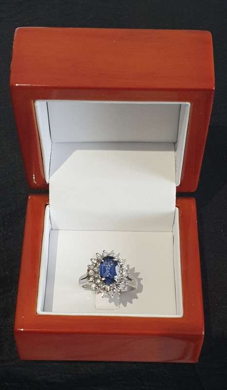 EGL CERTIFIED Breathtaking 14K White Gold Ring 1.85ct Natural Diamonds & Untreated Tanzanite