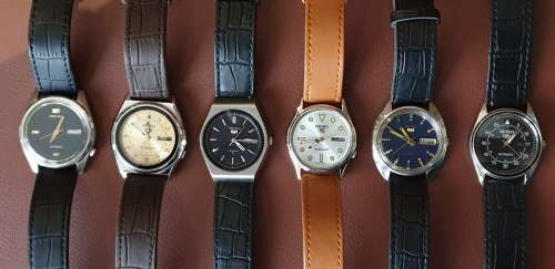 Stunning Vintage 70's - 80's Seiko Automatic Collection of 6 Watches - Please Read Description