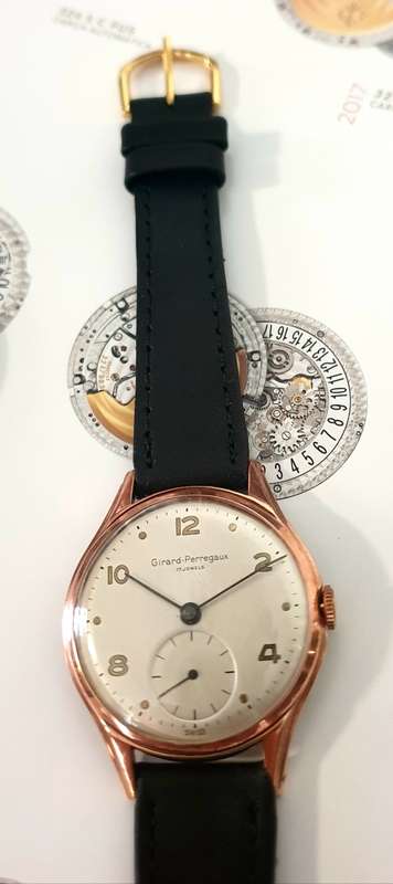 Vintage Swiss 1950's Girard Perregaux 36mm Mens Wristwatch | Serviced |Rose Gold Plated