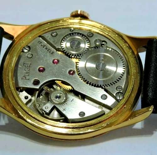 Superb Vintage Oversized 1945 Piaget Winding Wristwatch 38mm -  Mint Condition / 18K Gold Plated