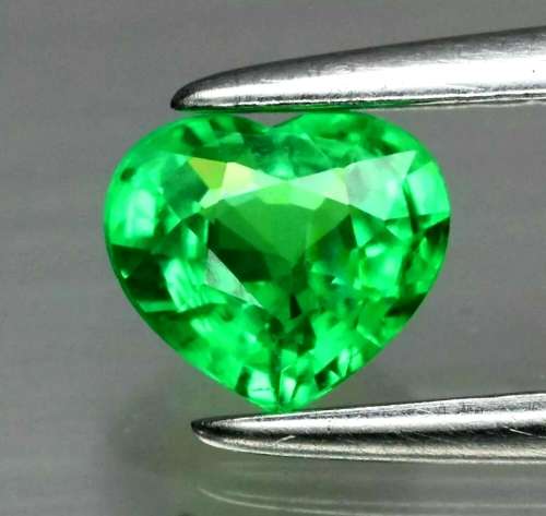 VIVID SALE | EGL Lab Guarantee | Heart Cut | 0.57ct | Natural Neon Green Tsavorite Garnet | VS