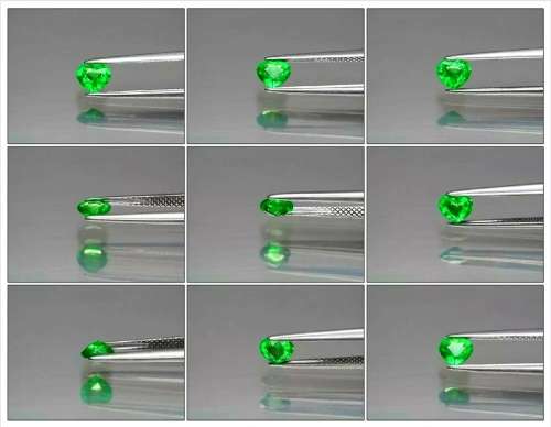 VIVID SALE | EGL Lab Guarantee | Heart Cut | 0.57ct | Natural Neon Green Tsavorite Garnet | VS