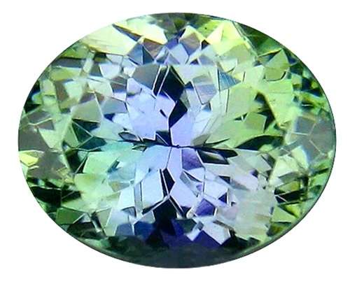 Lab Guarantee | Oval | 2.17ct | Natural Spectacular Violet Green Tanzanite | VVS