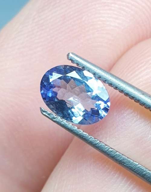Lab Guarantee | Oval | 0.86ct | Natural Untreated Earth mined Blue-Green Violet Tanzanite | VVS