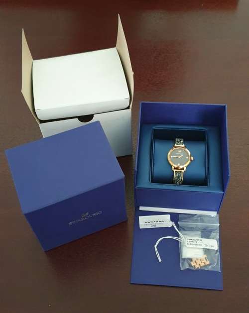 Swarovski 2017 Cosmic Rock Yellow Gold Colour Bracelet watch | With Box & Links