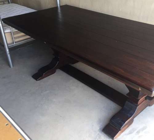 8 Seater Dining Table and Coricraft Leather Chairs