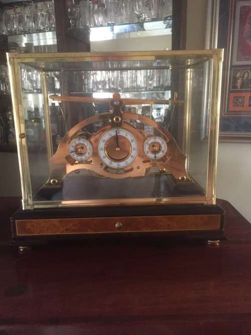 Congreve Rolling Ball Skeleton Clock - Gold Plated Brass