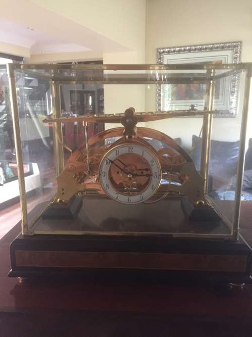 Congreve Rolling Ball Skeleton Clock - Gold Plated Brass
