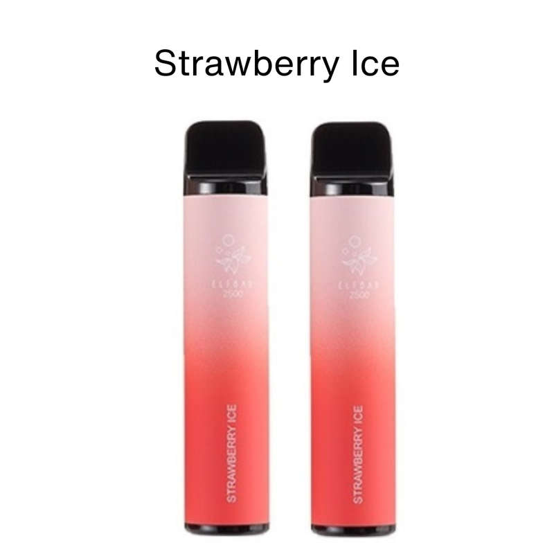 2 Pack ELF BAR Disposable Vape (2500 Puffs) Strawberry Ice