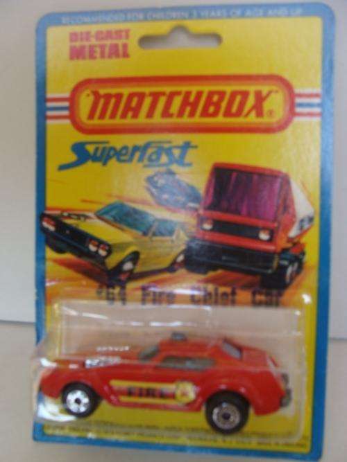 MATCHBOX SUPERFAST #64 FIRE CHIEF CAR MOMC 1976 ENGLAND BASE