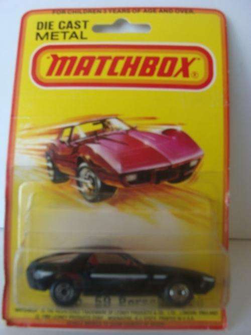 VINTAGE MATCHBOX SUPERFAST #59 HTF BLACK PORSCHE 928 MOC 1979 ENGLAND BASE
