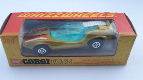 RARE VINTAGE CORGI WHIZZWHEELS ADAMS BROS PROBE 16  #384 MADE IN GT.BRITAIN 1970 MIB