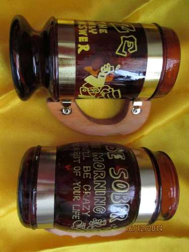 2 novelty beer mugs