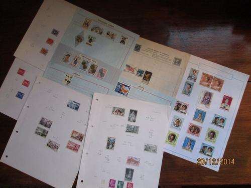Pages with Mixed world stamps. Bid per stamp