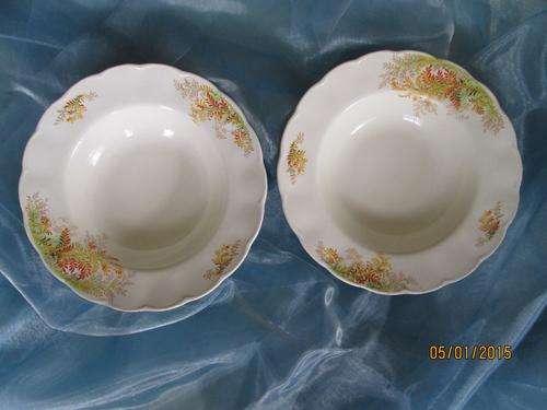 Pair of Grindley soup bowls  1936-1954