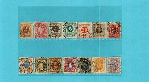 1872 - 1910 Sweden stamps