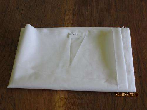 White lace curtain fabric