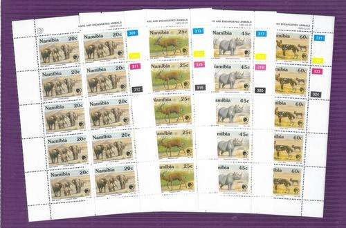 Nambia - 1993 Rare and Endangered animals Sheetlets