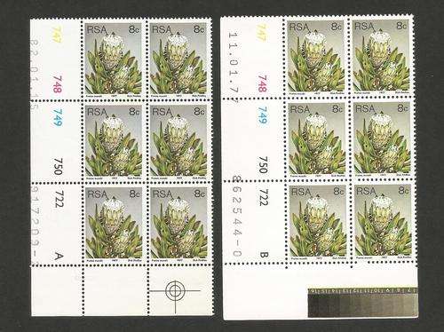 South Africa SACC425+425a 8c 3rd Definitive Control Block