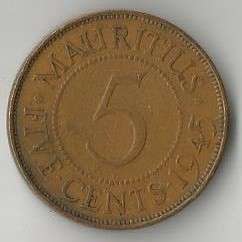 Mauritius 1945 5c