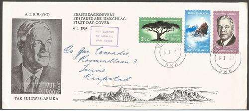 SWA FDC Commemoration of Verwoerd ATKB Cover
