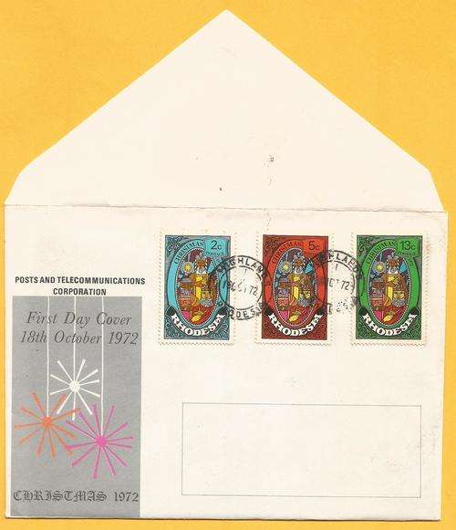 Rhodesia. SACC239-241. Christmas 1972. Highlands Cancel