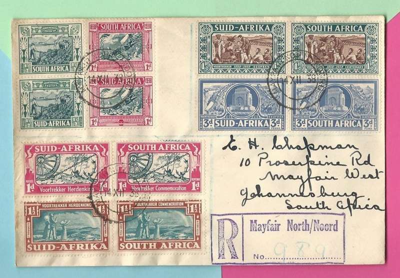 Union of SA. SACC75-80. Voortrekker fund FDC. Cancelled Mayfair North.