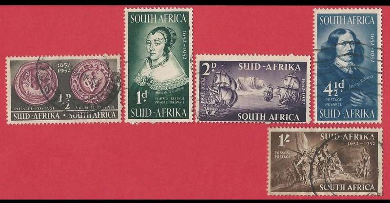 Union of SA. Landing of Van Riebeeck set