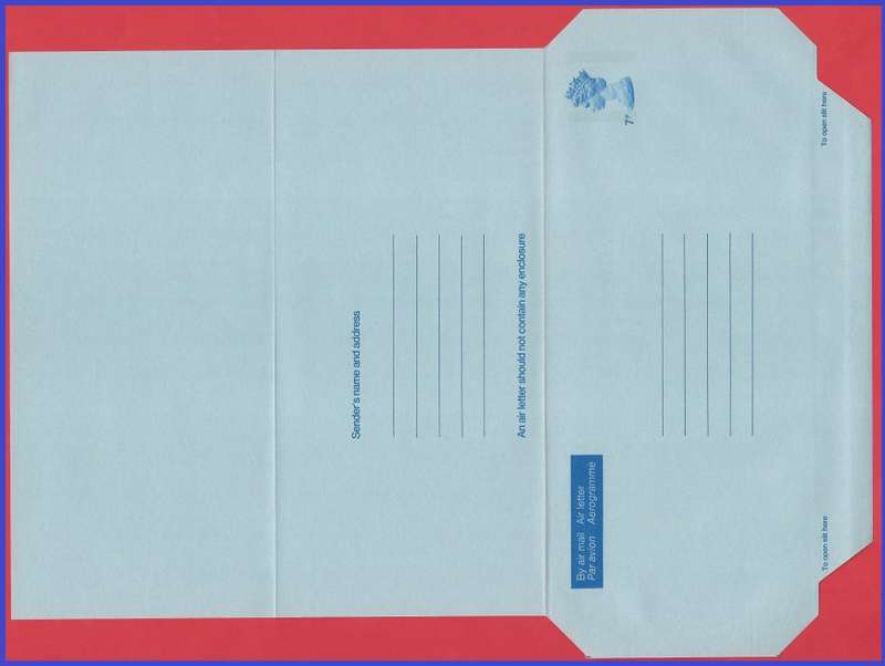 Great Britain Aerogramme 7p Value Folded
