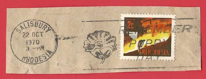 Rhodesia Slogan / Postmark/ Post mark Salisbury 1970 Poppy Day