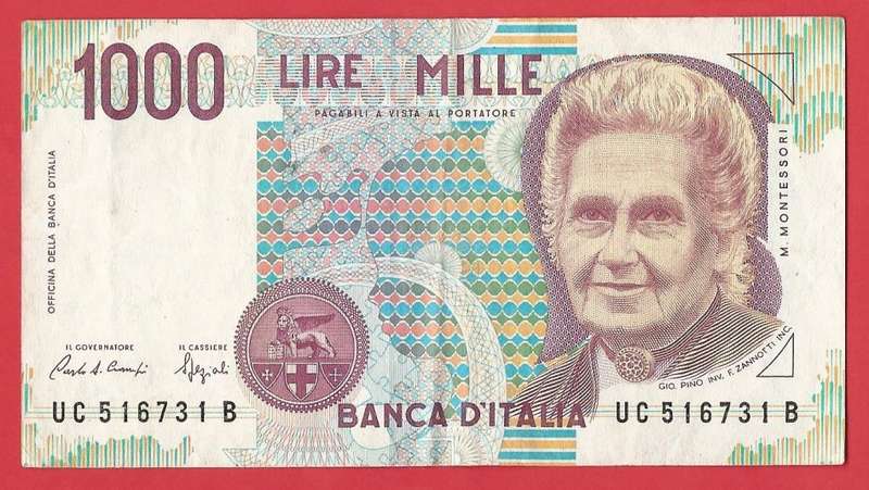 Italy Grouping of unsorted stamps on pages,Postcards and a banknote.Good Value!From 1891/1901 - 1972