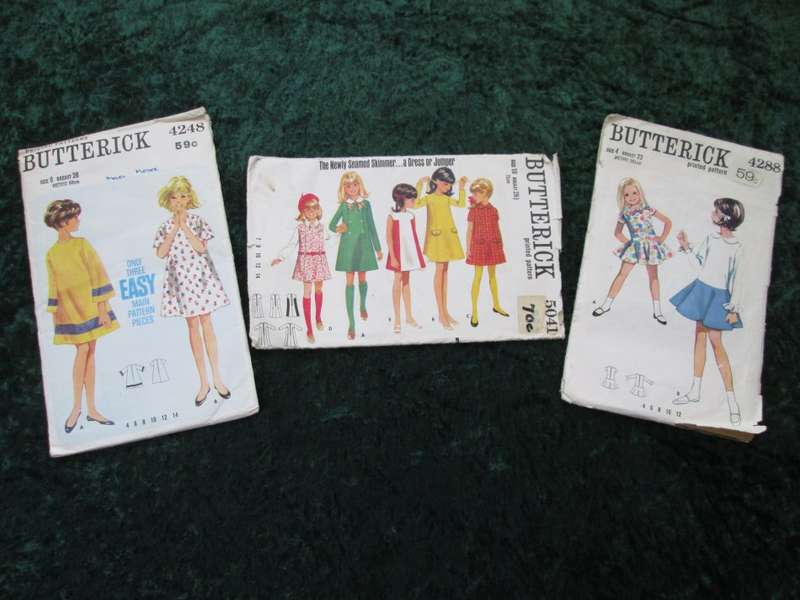 Sewing patterns for children. Grouping of 3