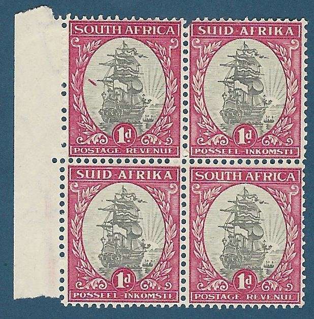 Union of SA SACC56 Red line from Yard arm almost to oval. 1934 Group III Issue 10 UHB V7