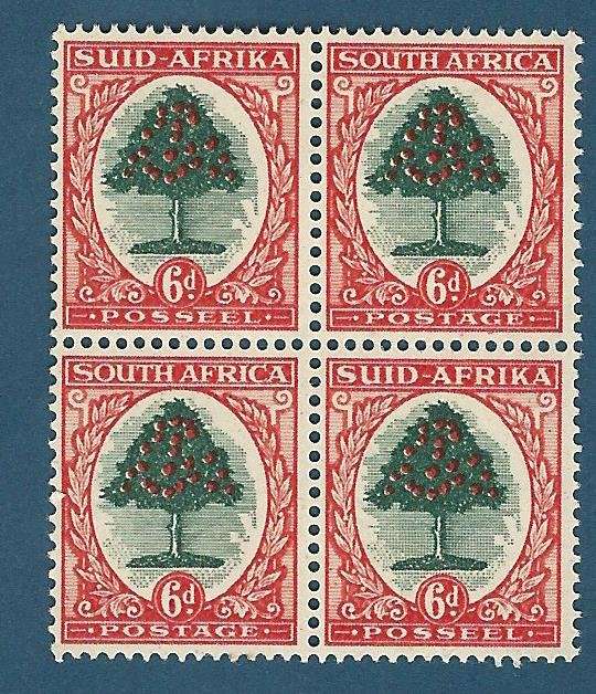 Union of SA SACC118 6d Block of 4