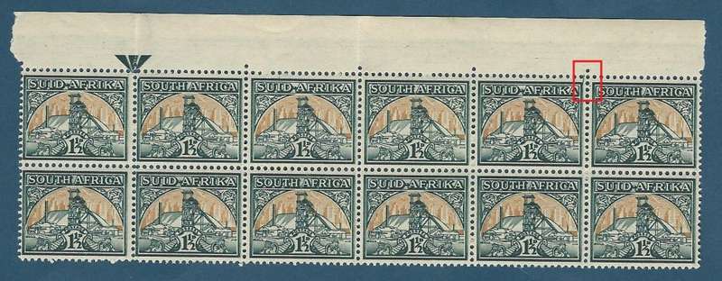 Union of SA SACC86 Reduced 1½d Issue 6 V1 + V2