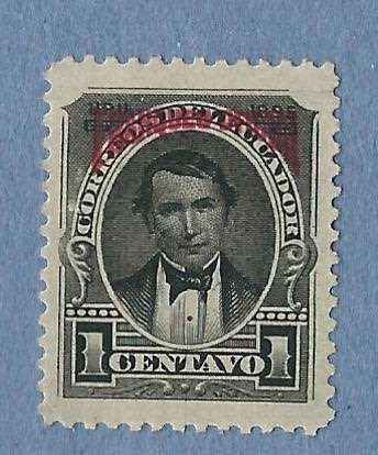 Ecuador 1894 Postage Stamps of 1892 Overprinted "FRANQUEO OFICIAL" in Red - President Vicente Rocafu