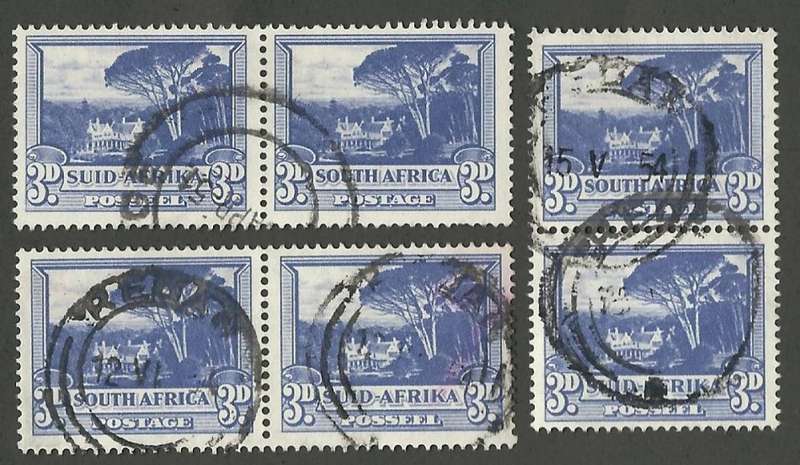 SA/ Union / Used pairs/ Cancel/ Postmark/ Post mark/ Bid per pair