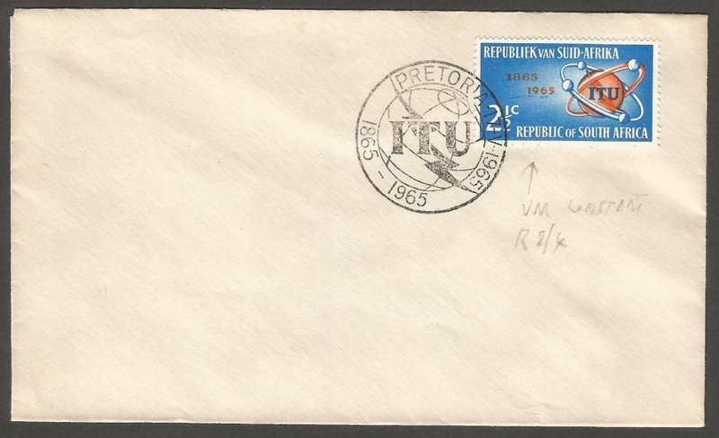 RSA-1965-Private Cover- Variety- Gash below date  Cancel- Postmark- Post mark.