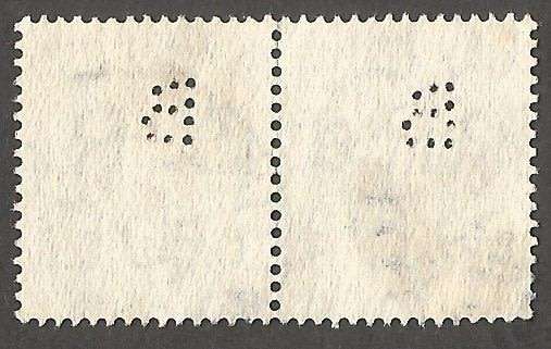 England 1955 SG554 1/- Pair- Used- Cancel- Postmark- Post Mark `Wildings`
