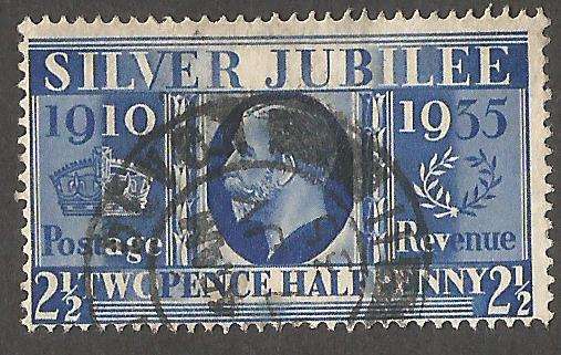 GB SG456 1935 Silver Jubilee - Used- Cancel- Postmark- Post Mark