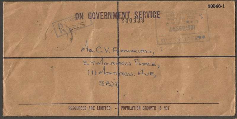 Rhodesia 1981 Army Pay office Cover- Used- Cancel- Post Mark