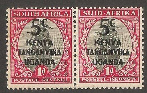 Kenya, Uganda Tanganyika 1941 Overprints Mounted Mint SG151+152