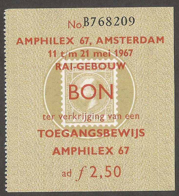 Netherlands Amphilex Exhibition tickets 1967 - MNH-