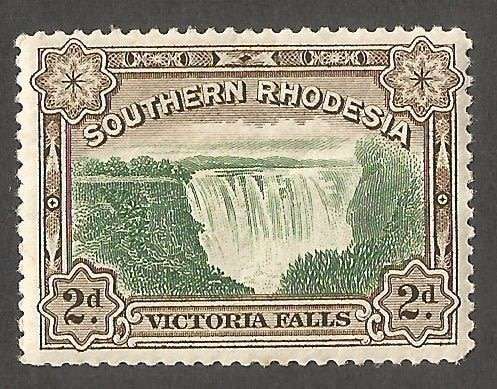 Southern Rhodesia 1932 Large Waterfalls SACC30 CV R300.